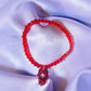 Shira Beaded Stretchy Bracelet ( Red )