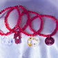 Shira Beaded Stretchy Bracelet ( Red )