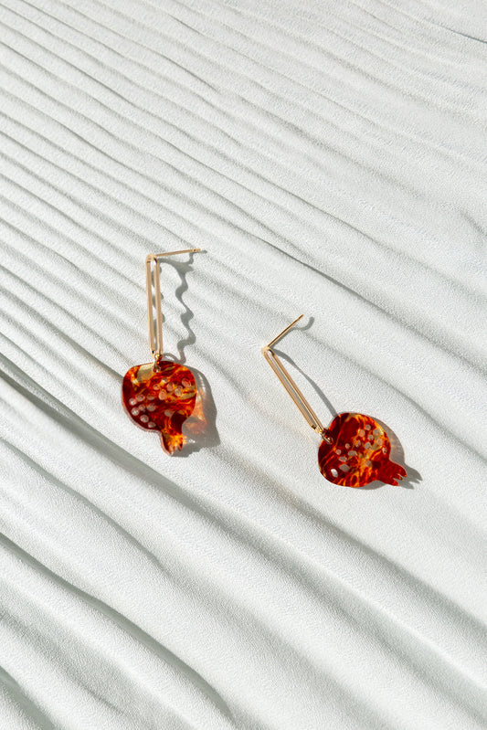 Reni Pomegranate Link Earrings