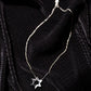 Petite Floating Magen Necklace - Black & White Smoke