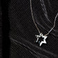 Petite Floating Magen Necklace - Black & White Smoke