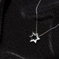 Petite Floating Magen Necklace - Black & White Smoke