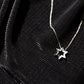 Petite Floating Magen Necklace - Black & White Smoke