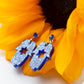 Hamsa Mini Dangles -  Blue Ice