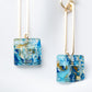 Chai חי Link Earrings Blue Marble