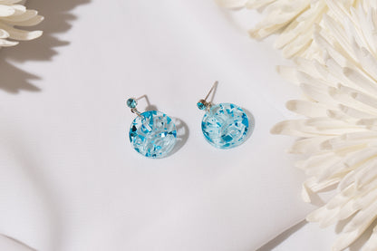 Ayin Hara Mini Dangles - Blue Fleck