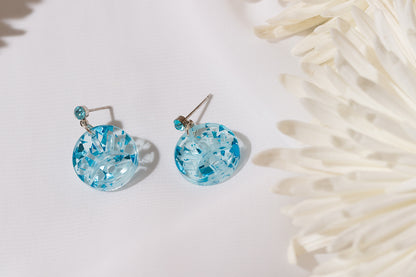 Ayin Hara Mini Dangles - Blue Fleck