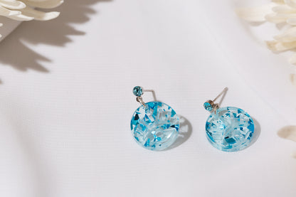 Ayin Hara Mini Dangles - Blue Fleck